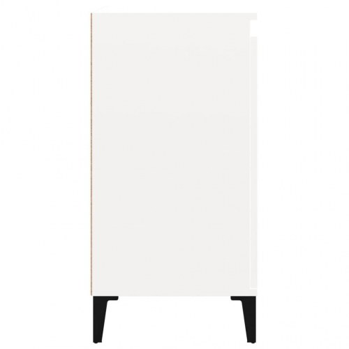 Sengeborde 2 stk. 40x35x70 cm konstrueret træ hvid højglans