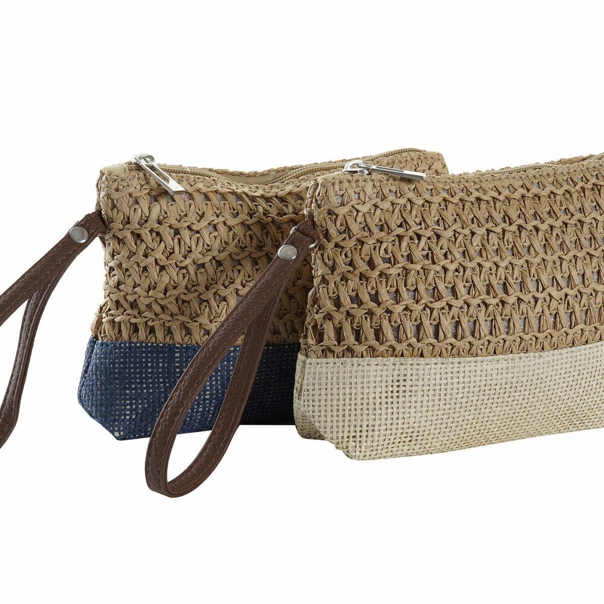 Toilettaske Fiber Gul Blå Hvid Rød Beige 20 X 5 X 15 Cm 4 Dele