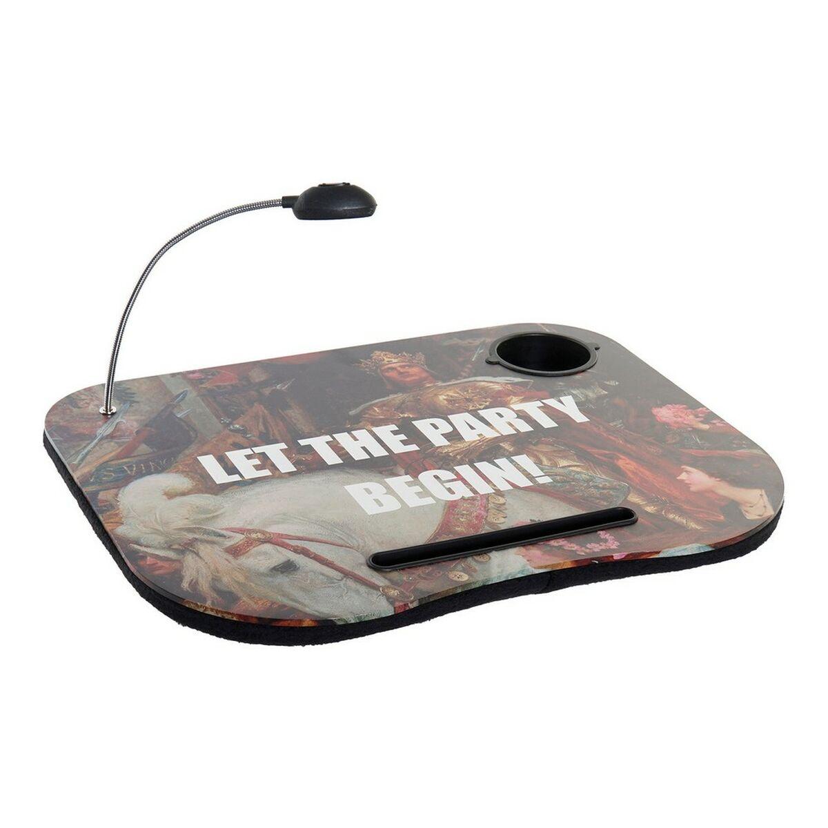 Notebookstativ/bakkebord med LED - PVC, 48 × 38 × 7 cm