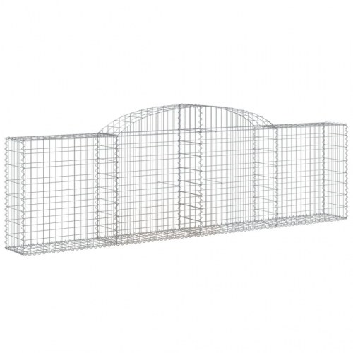 Buede gabionkurve - 8 stk. 300×30×80/100 cm i galvaniseret jern