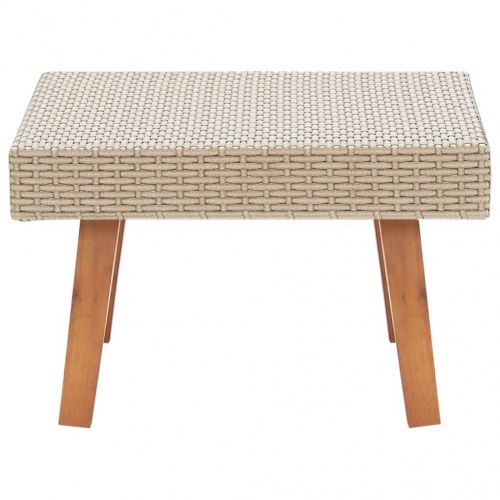 Udendørs sofabord polyrattan beige