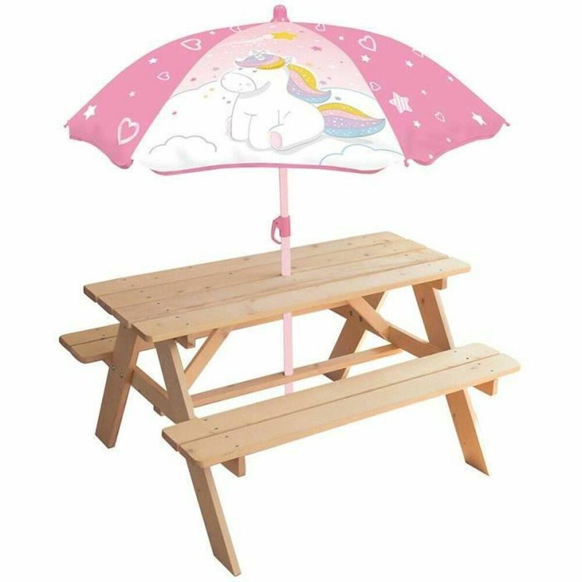 Picnic Bord Fun House Parasol Enhjørning