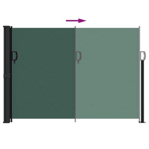 Sammenrullelig sidemarkise 140 × 300 cm - mørkegrøn privatlivsskærm