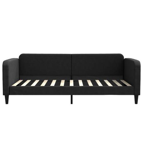 Daybed med madras 100x200 cm stof sort