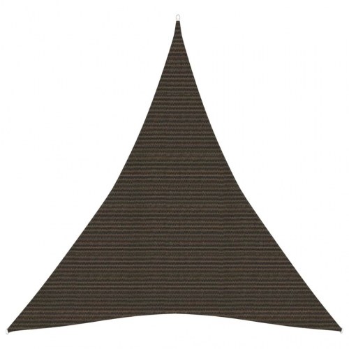 Solsejl trekant 4×5×5 m - HDPE 160 g/m², brun