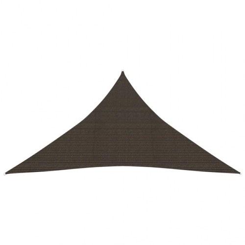 Solsejl trekant 4×5×5 m - HDPE 160 g/m², brun