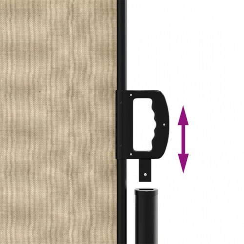 Sammenrullelig sidemarkise 140 × 600 cm - beige