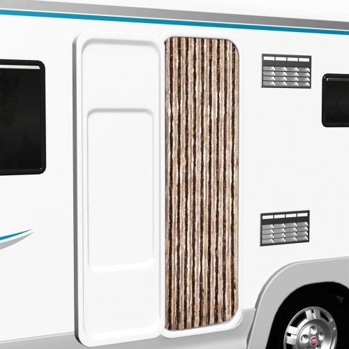 Insektgardin 56 × 185 cm - beige/lysebrun chenille til campingvogn