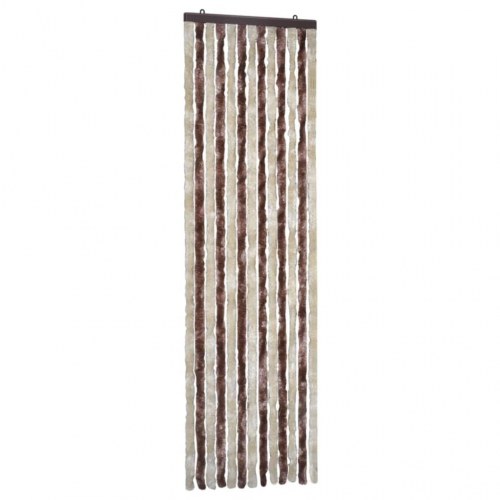 Insektgardin 56 × 185 cm - beige/lysebrun chenille til campingvogn