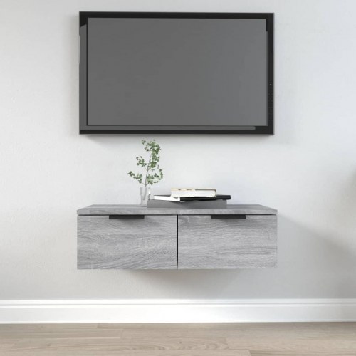 Vægskab 68×30×20 cm i konstrueret træ - grå sonoma-eg