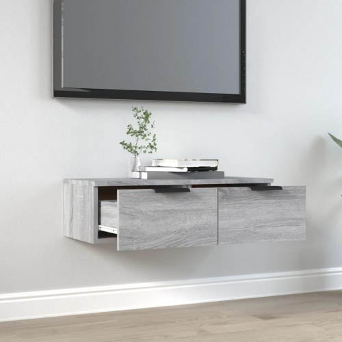 Vægskab 68×30×20 cm i konstrueret træ - grå sonoma-eg