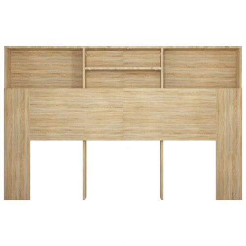 Sengegavl med opbevaring 160x19x103,5 cm sonoma-eg