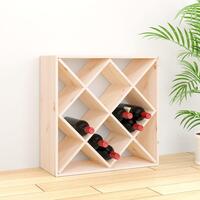 Vinreol 62x25x62 cm massivt fyrretræ