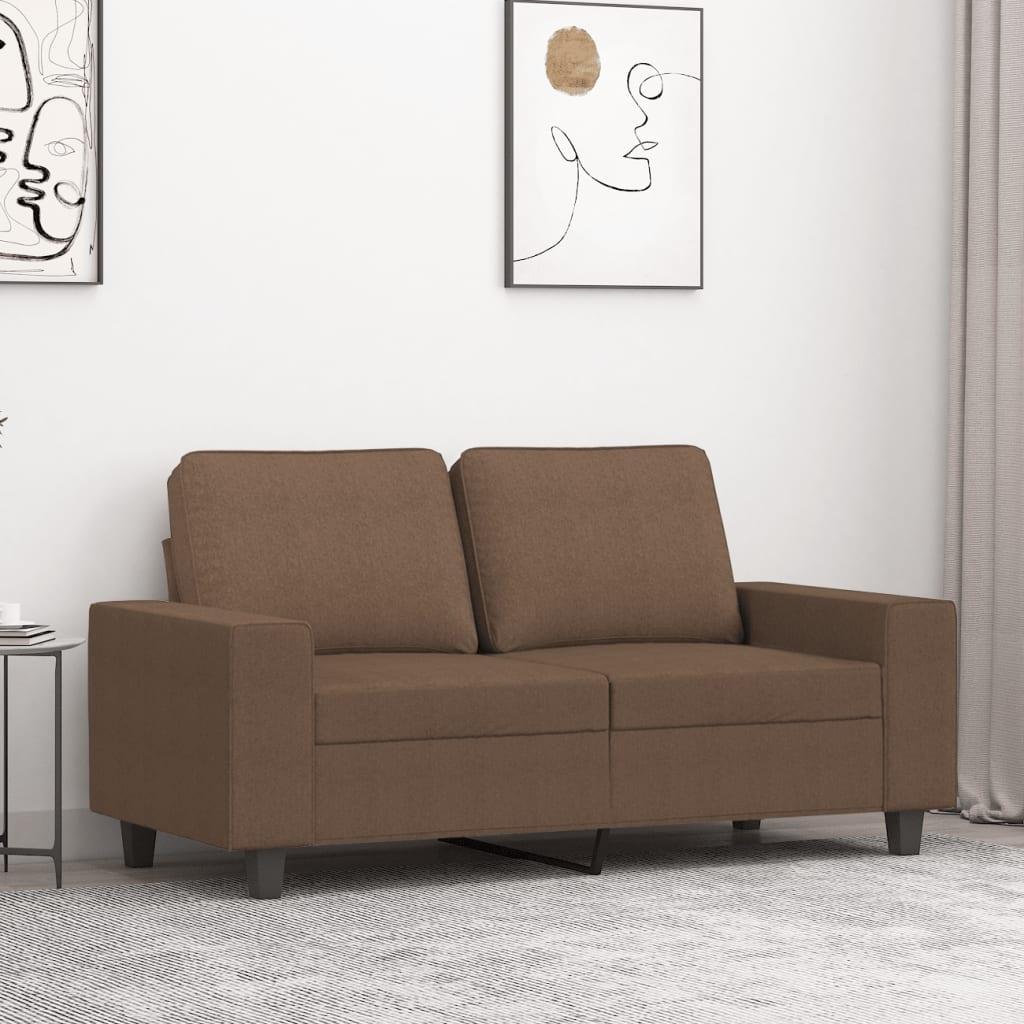 2-personers sofa 120 cm stof brun billede