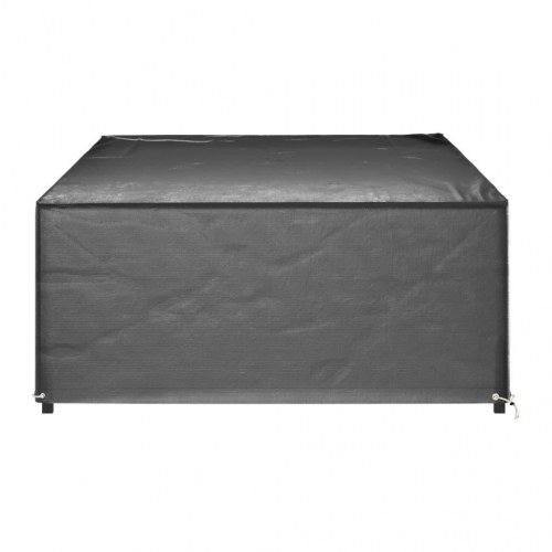 Havemøbelovertræk - 2 stk. rektangulære 315 × 180 × 75 cm, sort, 12 øjer