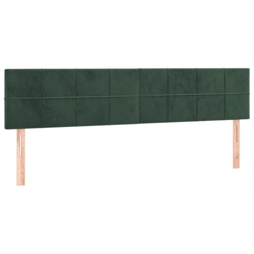 Kontinentalseng med madras 160x200 cm - fløjl, mørkegrøn
