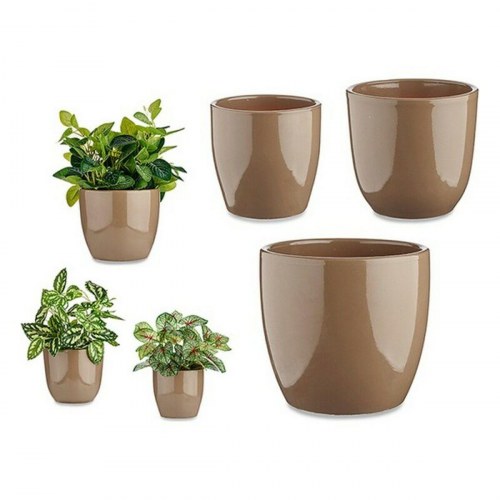 Ibergarden grydesæt i ler - brun taupe 22,5 × 19 × 22,5 cm