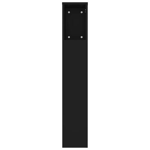 Sengegavl med opbevaring 180x18,5x104,5 cm sort
