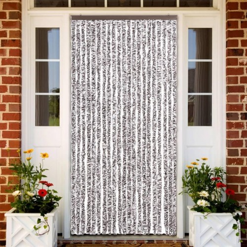Insektgardin 90 × 220 cm - brun og beige chenille