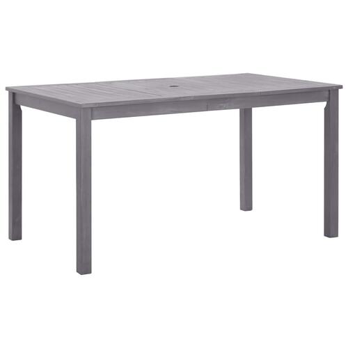 Havebord 140x80x74 cm massivt akacietræ gråvasket
