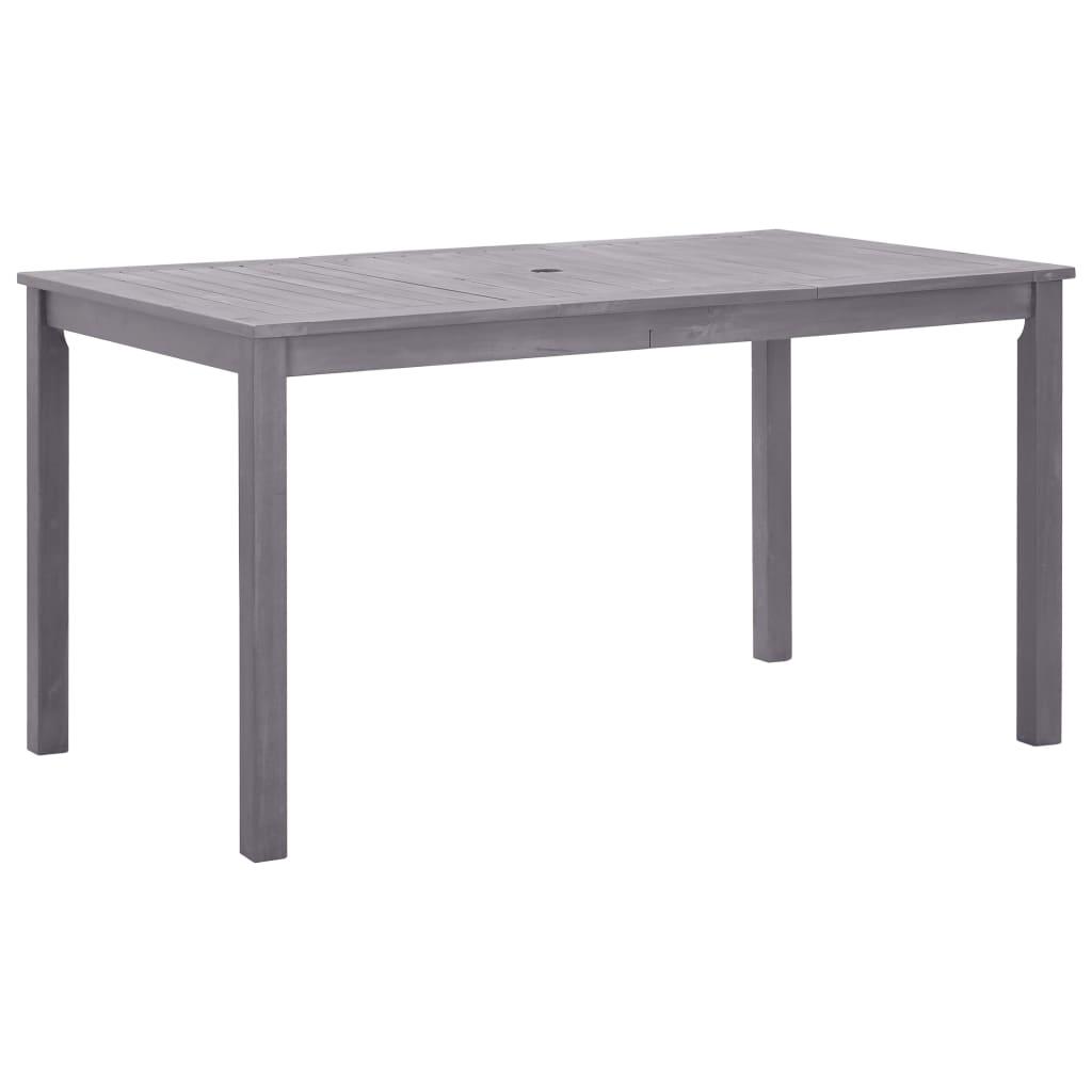 Havebord 140x80x74 cm massivt akacietræ gråvasket