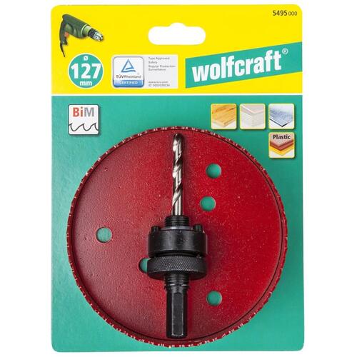 Wolfcraft hulsav 127 mm rød 5495000