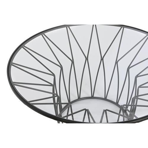 Sofabord Home ESPRIT Metal Krystal 85 x 85 x 39 cm