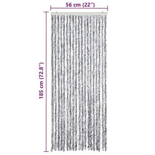Insektgardin 56 x 185 cm hvid og grå