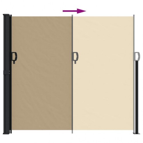 Sammenrullelig sidemarkise 180x300 cm beige