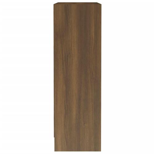 Bogreol 60x24x76 cm konstrueret træ brun egetræsfarve