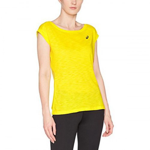 Asics Layering Top - ærmeløs T-shirt til damer, gul (XS)