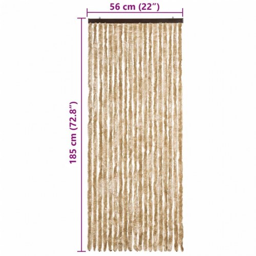 Insektgardin 56 × 185 cm - beige chenille til dør