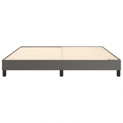 Boxspring sengeramme 160x200 cm i kunstlæder - grå