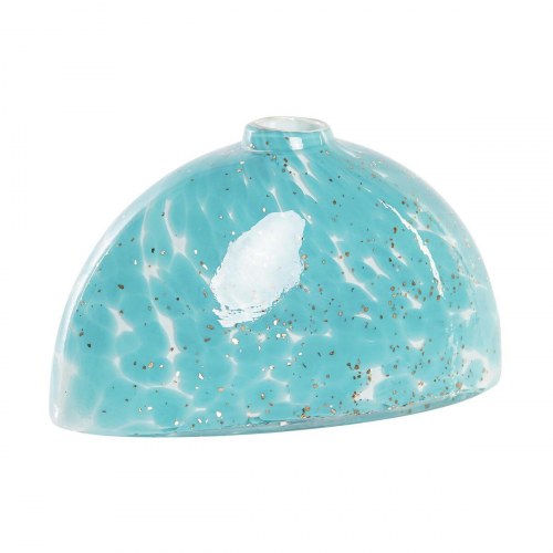 Vase - Blå krystal, Middelhavet, 20 × 9,5 × 12 cm