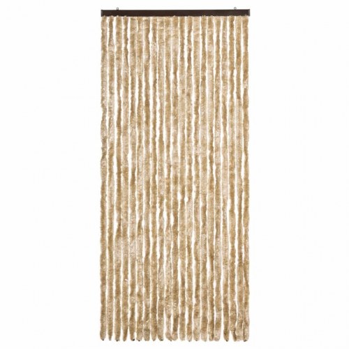 Insektgardin 90 x 220 cm - beige chenille med kroge
