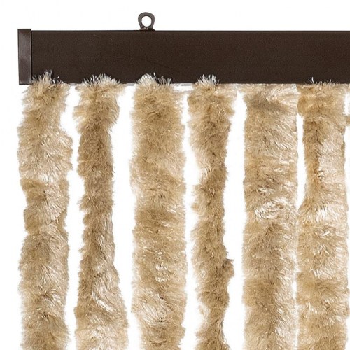 Insektgardin 90 x 220 cm - beige chenille med kroge