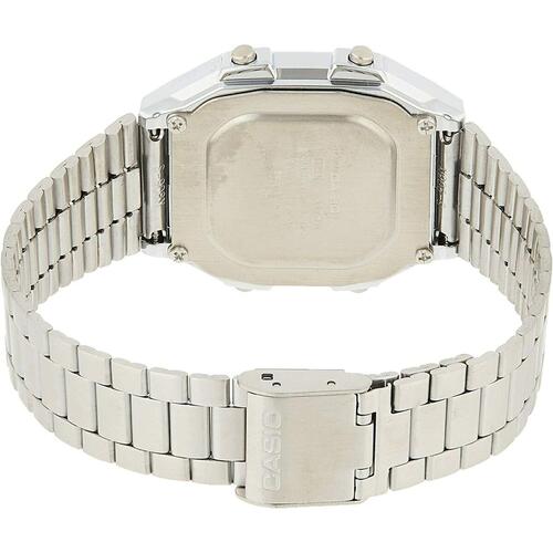 Casio Vintage unisex armbåndsur - sort/sølv (Ø 34 mm)