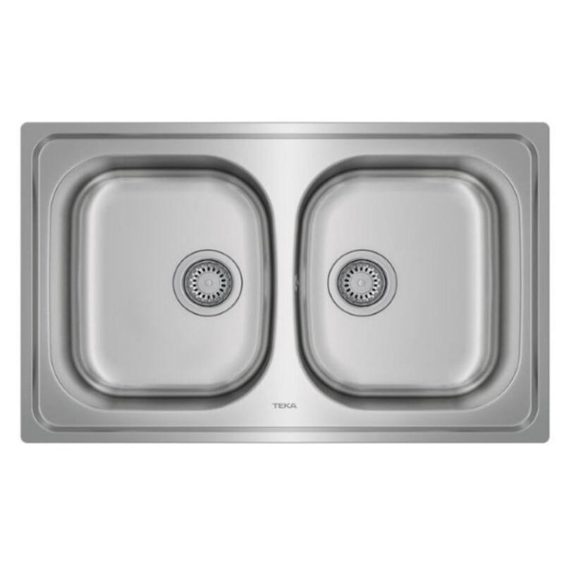 Køkkenvask dobbelt Teka Universe 80 cm - rustfrit stål