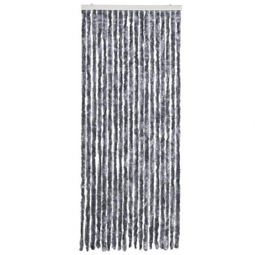Insektgardin 56 × 185 cm - sølvfarvet chenille
