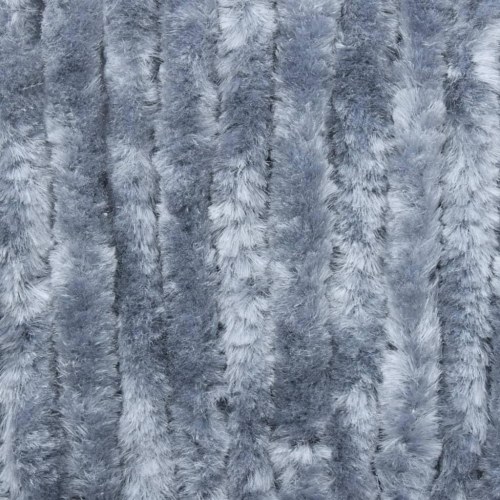 Insektgardin 56 × 185 cm - sølvfarvet chenille
