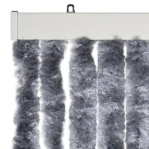Insektgardin 90 × 220 cm - sølvfarvet chenille