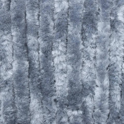 Insektgardin 90 × 220 cm - sølvfarvet chenille