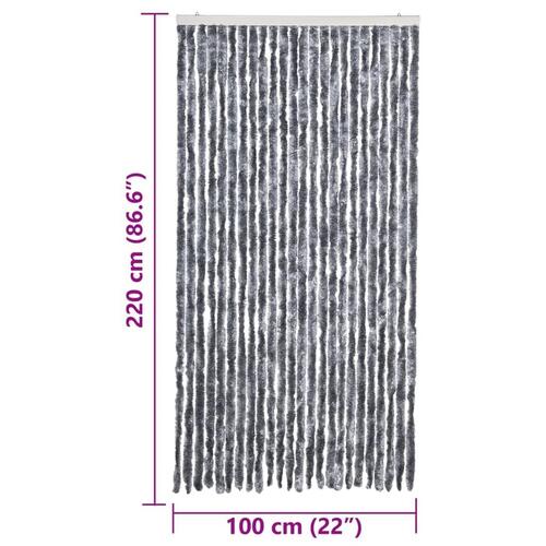 Insektgardin 100 x 220 cm sølvfarvet