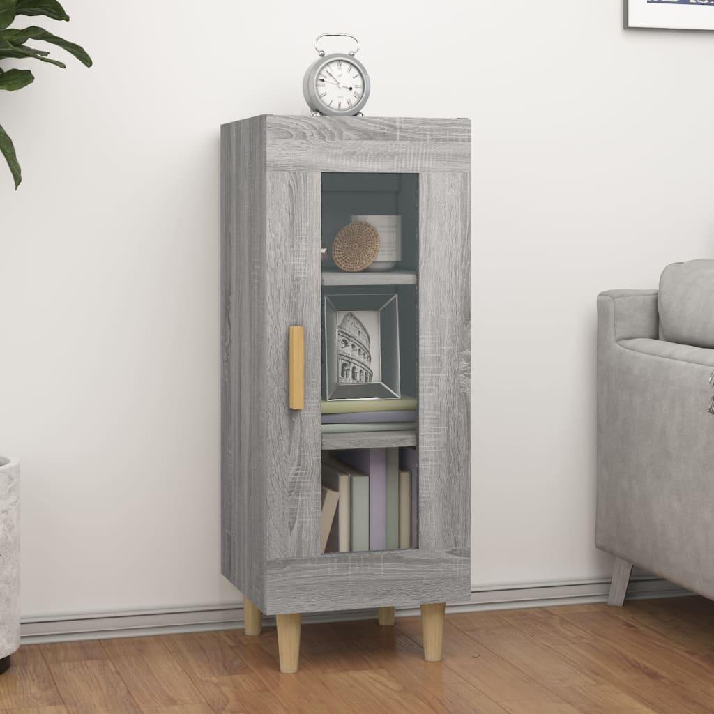 vidaXL skænk 34,5x34x90 cm konstrueret træ grå sonoma-eg