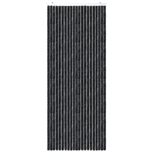Insektgardin 90 × 220 cm - antracitgrå chenille