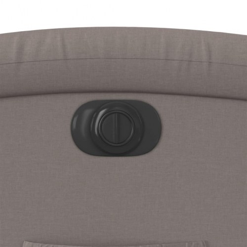 Eldrevet lænestol med løftefunktion stof gråbrun