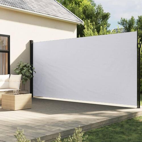Sammenrullelig sidemarkise 220x500 cm hvid