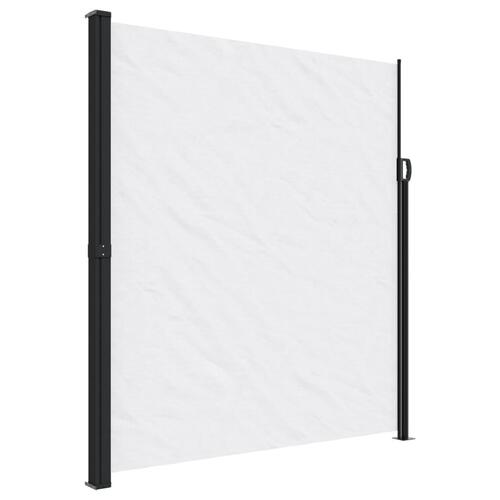 Sammenrullelig sidemarkise 220x500 cm hvid
