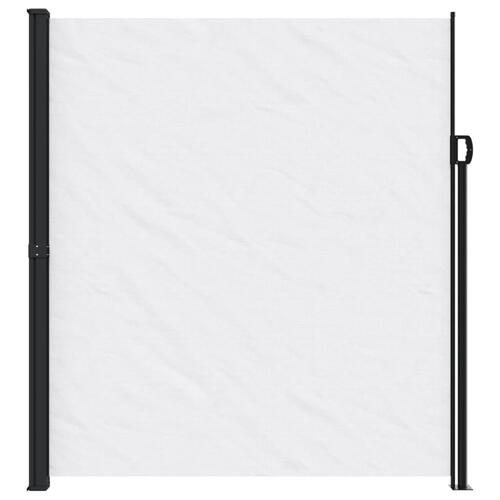 Sammenrullelig sidemarkise 220x500 cm hvid