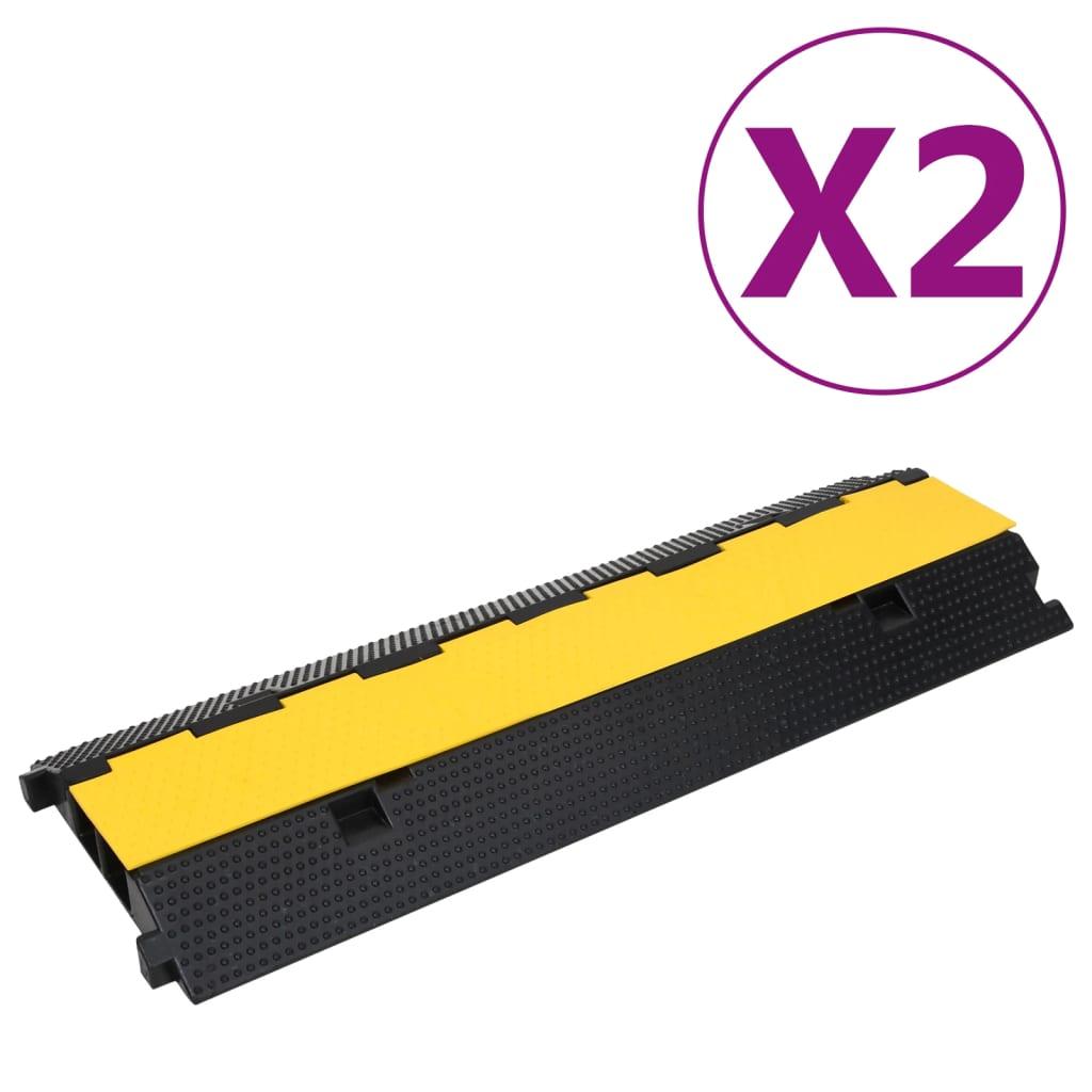 Kabelbroer med 2 kanaler 2 stk. 100 cm gummi